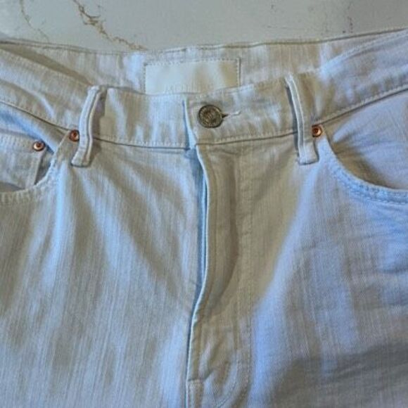 Mother Superior The Undercover Ankle Fray Jeans Sz 27 White Stretch - Picture 4 of 10